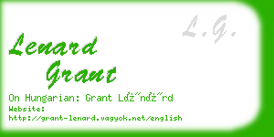 lenard grant business card